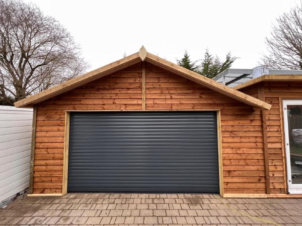 New garage and outbuilding