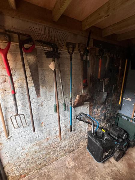 Wooden canopy for a large outdoor storage area
